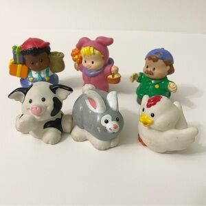 Lot of 6 Little People and Animals Toys